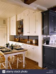 country style kitchen with white wooden