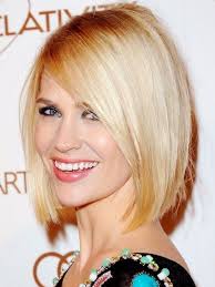 Cute short blonde haircut 2014. 2014 Sleek Neck Length Bob Hairstyle Short Hair Models