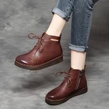 Vintage Leather Zipper Martin Boots Boots Leather Martin Schuhstiefel Vintage Zipper Kadin Bot Modelleri Bayan Ayakkabi Chelsea Bot