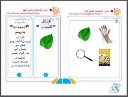 نموذج حل المشروع العلمي للصف الاول مدرستي الكويتية