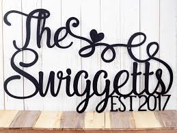 Orders ship out approximately 4 weeks from order date. Buy Hand Crafted Family Name Established Year Metal Sign Heart Matte Black Shown Made To Order From Refined Inspirations Inc Custommade Com