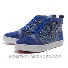 Christian Louboutin Mans Ablazely Apricot Sneakers Blue Christmas Deals K4qkn