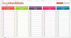 This excel checklist template has a lot of features. Cheery Checklists Excel Template Printable Checkable To Do Lists With Auto Clear Instant Digital Download In 2021 Checklist Template To Do Lists Printable Template Printable