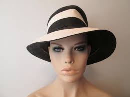 Mod Black White Striped Straw Hat Vintage 1960s Herbert Bernard Designer Chapeaux Beautiful Hats Hats Vintage Striped Straws