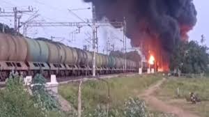 Major fire erupts on freight Train near Tamil Nadu’s Tiruvallur, no injuries reported so far