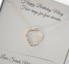 40th Birthday Present Ideas For Her Jewellery 40th Birthday Gift For Women 4 Sisters Necklace 4 Rings For Etsy In 2020 40th Birthday Gifts 40th Birthday Gifts For Women Birthday Gifts For Sister