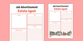What is a fair job advertisement. Estate Agent Job Advertisement Template Teaching Resources