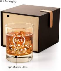 Not only are they one step closer to becoming a senior citizen, but they're also closer to finally becoming retired! 50th Anniversary Gift Ideas For Him Son 50th Birthday Gifts For Men Vintage 1970 Whiskey Glass Funny 50 Birthday Gift For Dad Husband Brother 50 Year Old Bday Decorations Party Favors Old