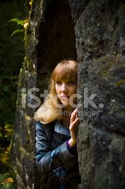Maybe you would like to learn more about one of these? Young Woman Looking Around Corner Stock Photos Freeimages Com