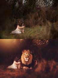 I M Just Loving Our New Lion Composite Release Create Fun Lion Composites Using Real Lion Overlays In Photoshop Actions Photoshop Pics Composition Photography