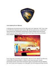 Annual report pt prodia widyahusada tbk year 2016. Latar Belakang Proton Malaysia