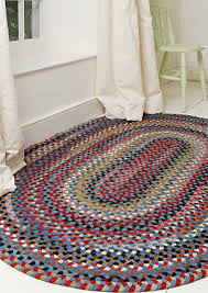 Colony Blue Oval Rug - The Braided Rug Company