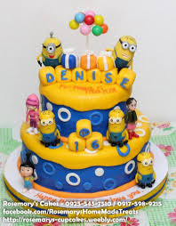 Wrap the cake layers for the minion in saran wrap and freeze until ready to use. 3 Layer Minions Themed Cake Rosemary S Home Made Treats Facebook