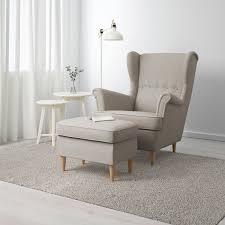 Strandmon Footstool Skiftebo Light Beige Ikea Switzerland Arm Chairs Living Room Furniture Accent Chair Bedroom