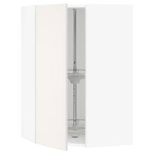 Depending on the functionality you choose, corner cabinets can work in many different ways from angled pullout drawers to a lazy susan shelf — the possibilities are highly. Sektion Corner Wall Cabinet With Carousel White Veddinge White 26x15x40 Ikea