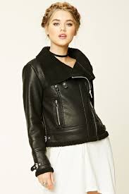 Forever21 Faux Fur Lined Moto Jacket Forever 21 2000198474 Size Medium Plus Size Leather Jacket Fashion Outfit Sets