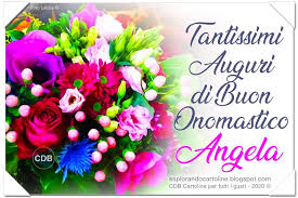 Cartolina Tantissimi Auguri Di Buon Onomastico Angela E Angelo Con Immagine Floreale Di Bellissimo Mazz Onomastico Buon Compleanno Buon Onomastico