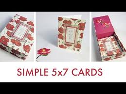Simple 5 X7 Card And Box Tutorial Get A Designer Look For Pennies Perfect Birthday Sized Card Youtube Cards Greeting Cards Handmade Handmade Greetings