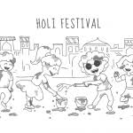 Colour online 'holi colouring page' using our colouring palette and download your coloured page by clicking save image. Holi Festival Coloring Pages For Students Kids Portal For Parents