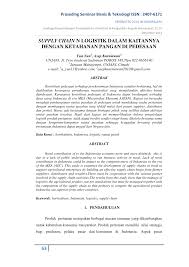 Check spelling or type a new query. Pdf Supply Chain N Logistik Dalam Kaitannya Dengan Ketahanan Pangan Di Pedesaan