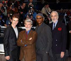#georgelucas #starwarsthe best moments of george lucas and hayden christensen during filming of the star wars prequels! Star Wars Holocron On Twitter Hayden Christensen George Lucas Samuel L Jackson And Christopher Lee At The Premiere Of Attack Of The Clones