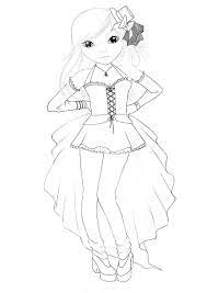Ausmalbilder Topmodel 01 Big Eyes Art Drawings Model Outfits