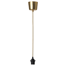 Ikea Hemma Cord Set Textile Brass Colour You Can Easily Create Your Own Personal Pendant Lamp By Combining The Cord Set In 2020 Ikea Lamp Pendant Lamp Shade Ikea