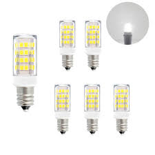 E12 Ses Small Screw Led Capsule Corn Light Bulbs 5w 400lm Cool White 6000k Ac110 120v Replace 40w Incandescent Candle Light Bulbs For Chandelier Candelabra Mirror Lamps 6 Pack By Enuotek