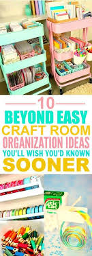 I originally had a craft room in our new home but turned it into a guest bed room instead since we have more company these days (that's a good thing). 10 Beyond Clever Craft Room Organization Ideas Craft Room Organization Craft Room Storage Space Crafts