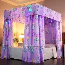 Ayymic 4 corners bed canopy mosquito net for bed canopy bed curtains bed canopies & drapes for queen size bed twin bed and king bed (black) $22.99. Amazon Com Obokidly Princess 4 Corner Post Bed Curtain Canopy Windproof Lightproof Bed Canopy Mosquito Net Bed Girls Bed Canopy Bed Canopy Princess Canopy Bed