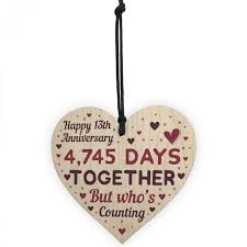 Dec 08, 2016 · 13th wedding anniversary the back of a lacy white dress lace. Handmade Wood Heart Gift To Celebrate 13th Wedding Anniversary