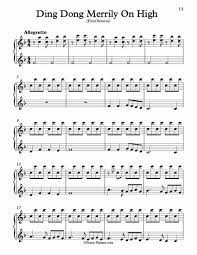 Free Piano Arrangement Sheet Music Ding Dong Merrily On High Sheet Music Free Piano Christmas Sheet Music