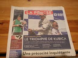 0 days, 14 hours and 9 minutes. I Bought The Newspaper As I Was Heading Out Of Montreal After Attending My First F1 Race Kubica Won Formula1