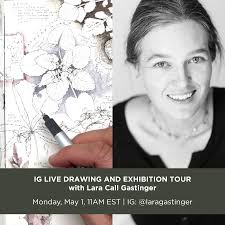 Instagram Live drawing session and virtual exhibition tour with Lara Call  Gastinger — Second Street Gallery