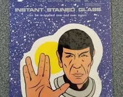 Set of 6 Vintage 1979 Star Trek: the Motion Picture Instant Stained Glass  Transfers Window Clings NOS