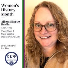 Today we highlight Brother Alison Sharpe Beidler! Brother Beidler became a  Brother of Kappa Kappa Psi in the Spring of 1991 with the Eta Rho Chapter  at West Chester University of Pennsylvania (