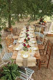 This was super exciting for us since we basically grew up with this. 10 Country Chic Rustic Wedding Tablescapes My Wedding Reception Ideas Blog Outdoor Dinner Outdoor Dinner Parties Outdoor Dining