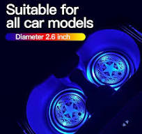 Amazon.com: 2 Pcs Custom Led Cup Holder Lights for Car, Cup ...
