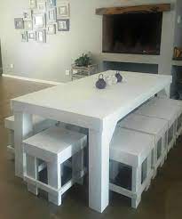 Chic White Pallet Dining Furniture Set Dining Table With Stools 30 Diy Pallet Ideas For Diy Home Decor Pall Pallet Diy Furniture Pallet Furniture Designs