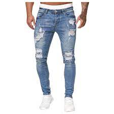 CBGELRT Elegant Jeans for Women High Waist Female Boyfriend Jeans for Women  Loose Fit Men Jeans Solid Color Ripped Holes Frayed Gradient Washed  Trousers - Walmart.com