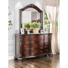 Packages make it easy to complete your bedroom without the headache of shopping for pieces separately. Furniture Of America Luxury Brown Cherry Baroque Style 4 Piece Bedroom Set King Bedroom Furniture Bedroom Sets