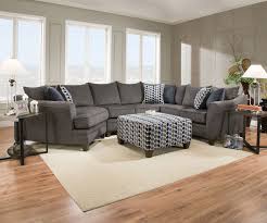 Albany Slate 3 Piece Sectional Quality Simmons Upholstery With Bubbles Ink And Jada Navy Toss Pillows Laf End Furniture Sectional Sofa Living Room Furniture