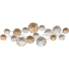 Wanddeko Aus Metall Gold Und Silberfarben 25x75 Wall Treatments Metal Art Wall Decor