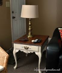 Queen Anne End Table Makeover Infarrantly Creative End Table Makeover Table Makeover Queen Anne Furniture