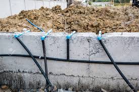 We are looking at get a pest control and termite prevention services. Pest Control Pipe System Install At New House Construction Foundation Stock Photo Picture And Royalty Free Image Image 95763181