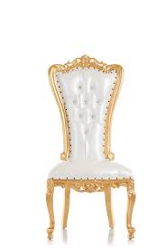 Valentina Throne Chair White Gold Throne Chair Chair Mahogany Wood Stain