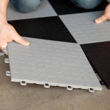 Blocktile 12 In X 12 In Modular Interlocking Garage Floor Tiles Set Of 30 B0us4630 The Home Depot Garage Floor Tiles Garage Floor Garage Tile