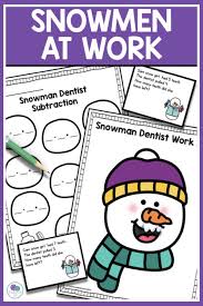 Snowmen At Work Activities Math Activities Elementary Elementary Literacy Activities First Grade Writing