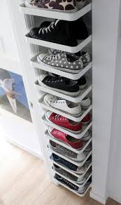 Organize accessories with shower curtain hooks. 30 Cool Clever Shoe Storage For Small Spaces Simple Life Of A Lady