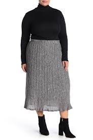 Heather Crinkle Knit Skirt Plus Size